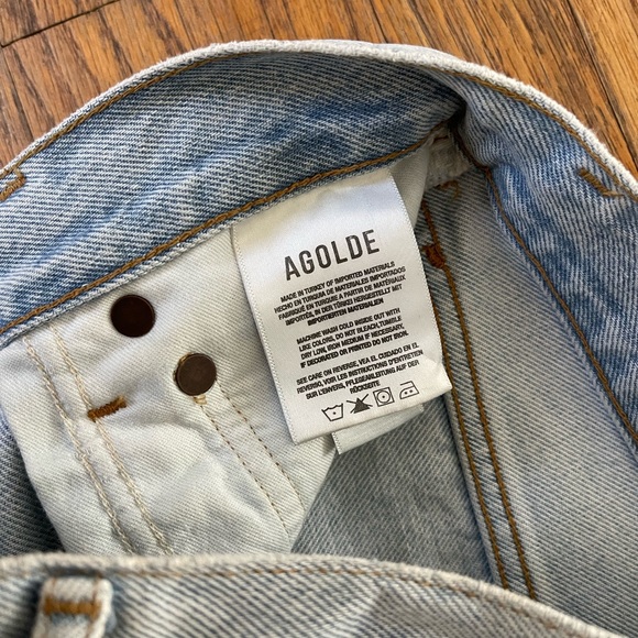 Agolde High Rise Light Blue Jeans - Picture 5 of 7